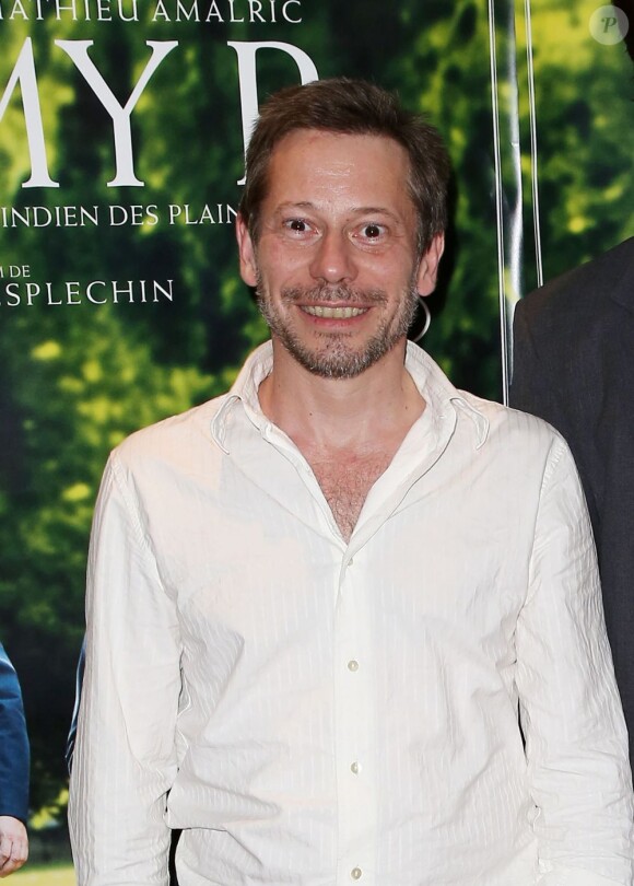 Mathieu Amalric lors de la présentation du film Jimmy P. à Paris le 8 juillet 2013
