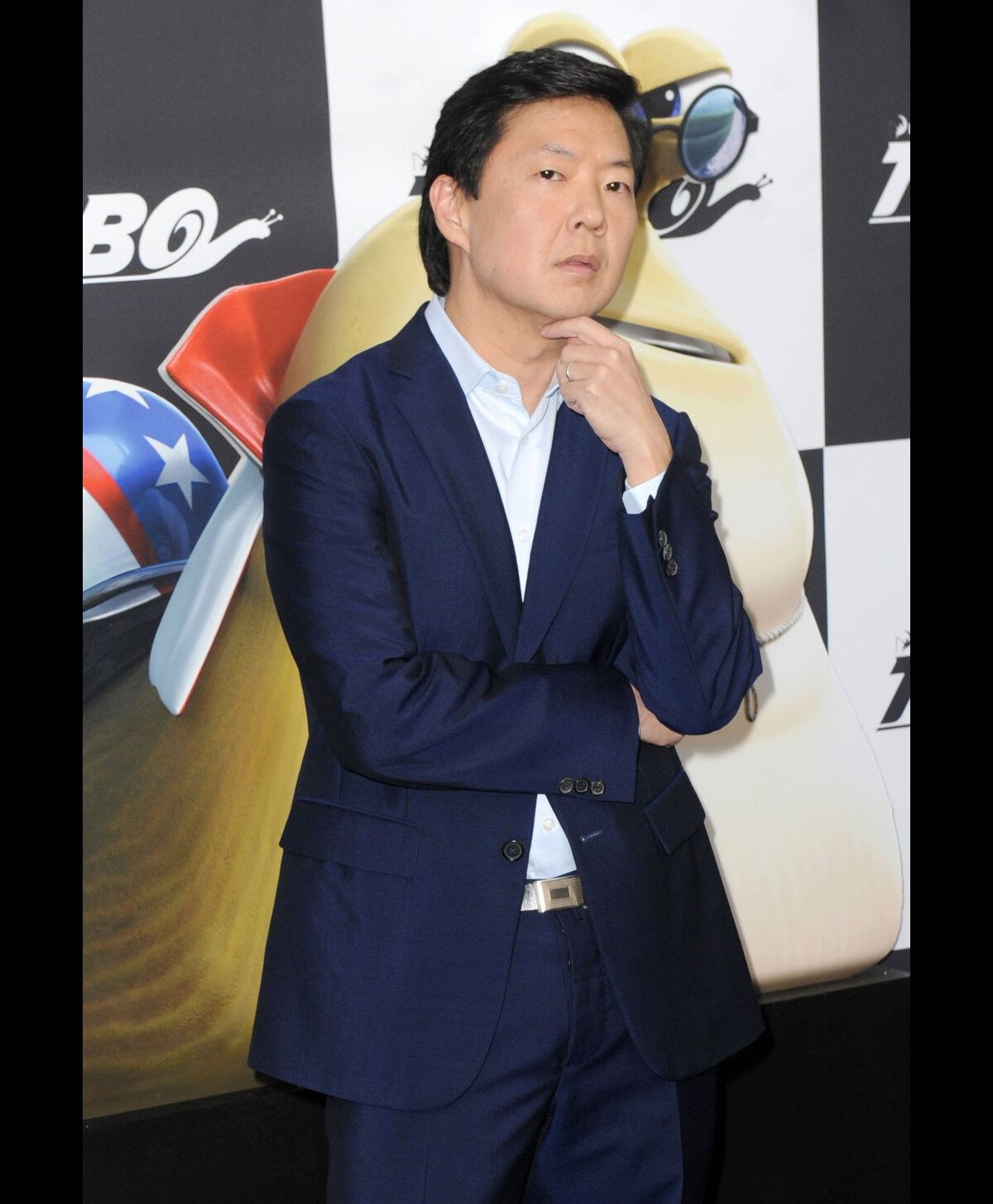 Photo Ken Jeong pose à la première du film Turbo à New York, le 9