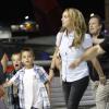 Britney Spears arrive la Nouvelle-Orléans accompagnée de ses enfants Sean et Jayden et de son père Jamie le 28 mars 2013.