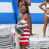 Melody Thornton (ex-Pussycat Dolls), en bikini sur la plage à Miami, le 10 juillet 2013.