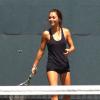 Jesse Metcalfe et Cara Santana font du tennis à Los Feliz, le 10 juillet 2013.