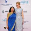 Lakshmi Puri et Nicole Kidman ont été distinguées lors du forum Cinema for Peace à Berlin, en Allemagne. Le 12 juillet 2012.