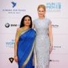 Lakshmi Puri et Nicole Kidman ont été distinguées lors du forum Cinema for Peace à Berlin, en Allemagne. Le 12 juillet 2012.