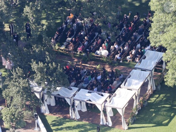Mariage de Jimmy Kimmel et Molly McNearney à Ojai en Californie, le 13 juillet 2013.
