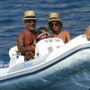 Exclusif - Christian Audigier en vacances avec sa sublime fiancée Nathalie Sorensen et ses trois enfants Rocco Mick Jagger, Dylan, et Vito à Ibiza le 7 juillet 2013.