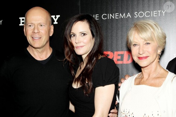 Bruce Willis, Mary-Louise Parker, Helen Mirren à la première du film Red 2 à New York, le 16 juillet 2013.