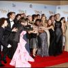 La grande famille de "Glee" aux Golden Globe Awards à Los Angeles le 16 janvier 2011. 