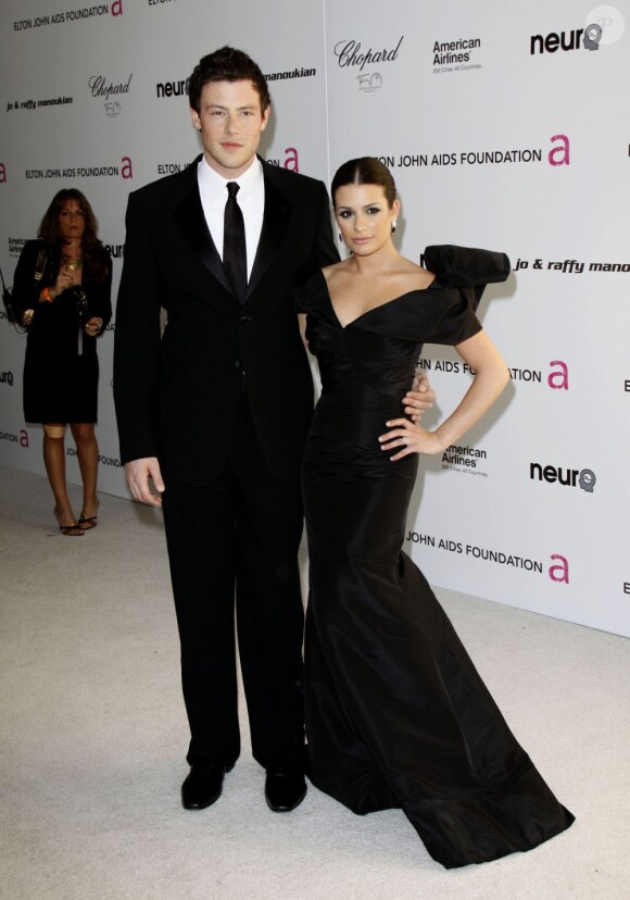 Cory Monteith et Lea Michele à Los Angeles, le 10 mars 2010. 