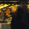 Diego Maradona lors d'un dîner romantique avec sa très jeune compagne Rocio Oliva dans un restaurant de Buenos Aires le 16 juillet 2013
