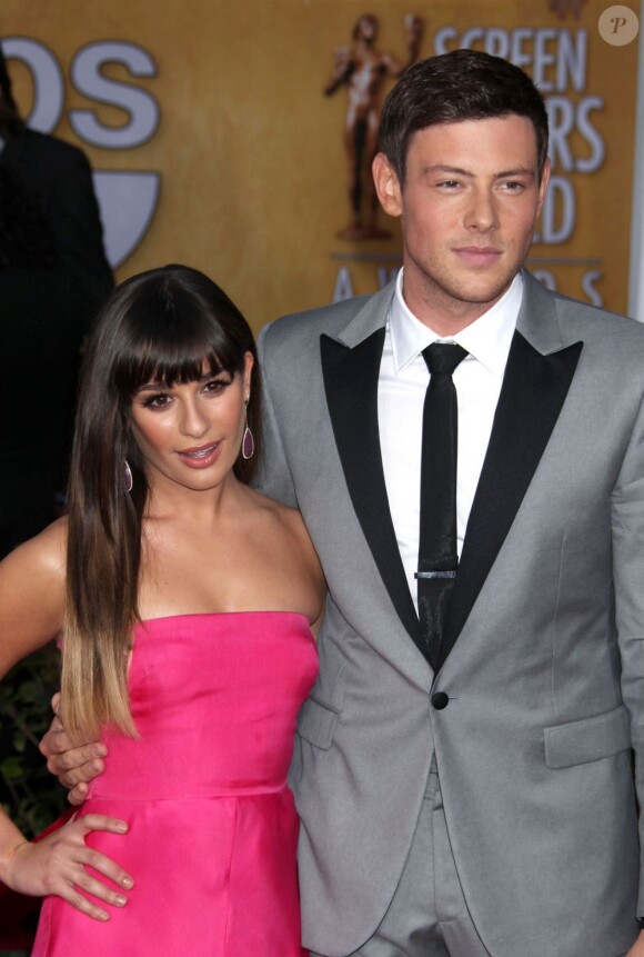 Lea Michele et Cory Monteith à la 19e cérémonie des SAG Awards 2013, à Los Angeles.
