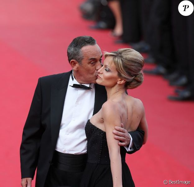 Thierry Ardisson et Audrey Crespo-Mara fous amoureux en mai 2012 à Cannes