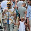 Joel Madden et sa fille Harlow se promènent à Saint-Tropez, le 22 juillet 2013.