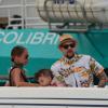Nicole Richie, Joel Madden et leurs deux enfants Harlow et Sparrow arrivent à Saint-Tropez, le 22 juillet 2013.