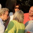 Jacques Chirac et son épouse Bernadette au restaurant Le Girelier à Saint-Tropez le 10 août 2012.