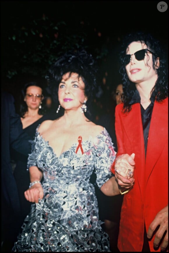 Michael Jackson et Elizabeth Taylor à New York, le 4 juin 1992. 