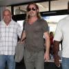Brad Pitt arrivant à l'aéroport de Los Angeles, le 16 juillet 2013