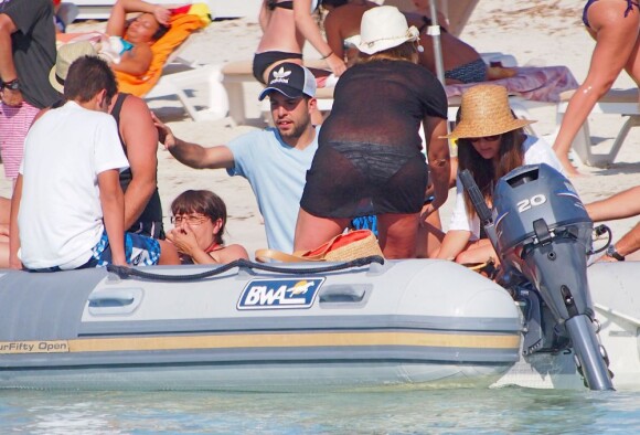 Le joueur de football catalan Jordi Alba en vacances à Formentera le 24 juillet 2013.