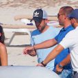 Le joueur de football Jordi Alba en vacances à Formentera le 24 juillet 2013.