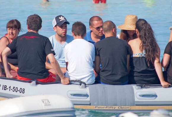 Le joueur du Barça Jordi Alba en vacances à Formentera le 24 juillet 2013.