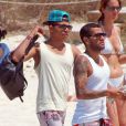 Dani Alves en vacances à Formentera le 24 juillet 2013.