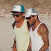 Le joueur de football Dani Alves en vacances à Formentera le 24 juillet 2013.