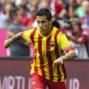 Cristian Tello pendant le match amical Bayern Munich-FC Barcelone, à Munich le 24 juillet 2013.