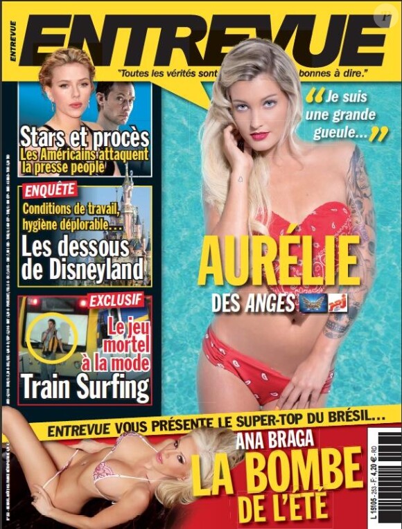 Aurélie Dotremont en couverture d'Entrevue, en kiosques vendredi 26 juillet 2013