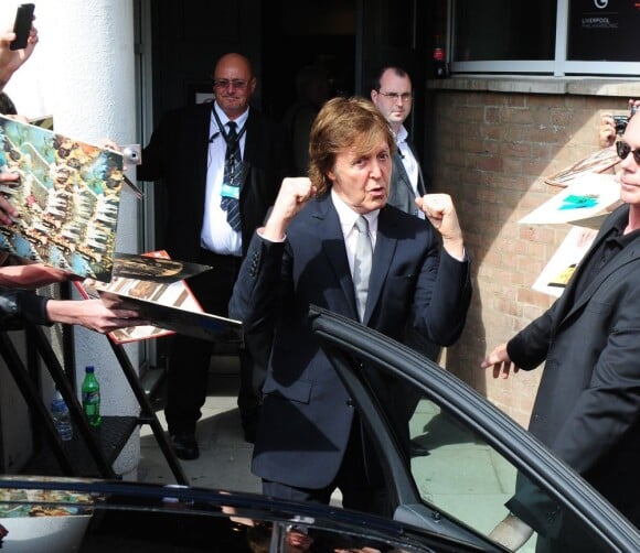 Paul McCartney au Liverppol Institute for Performing Arts, le 25 juillet 2013.
