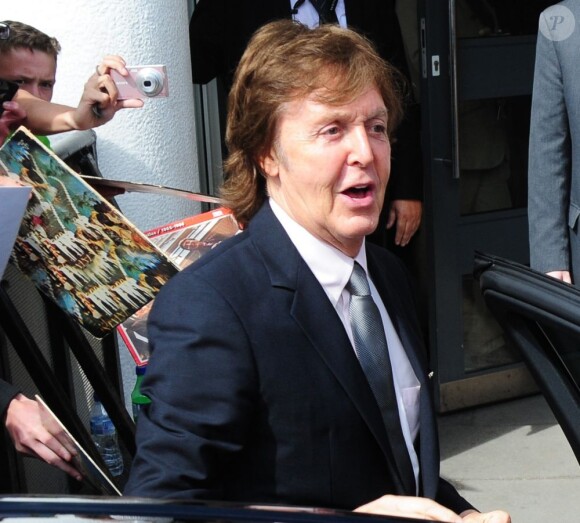 Paul McCartney au Liverppol Institute for Performing Arts, le 25 juillet 2013.