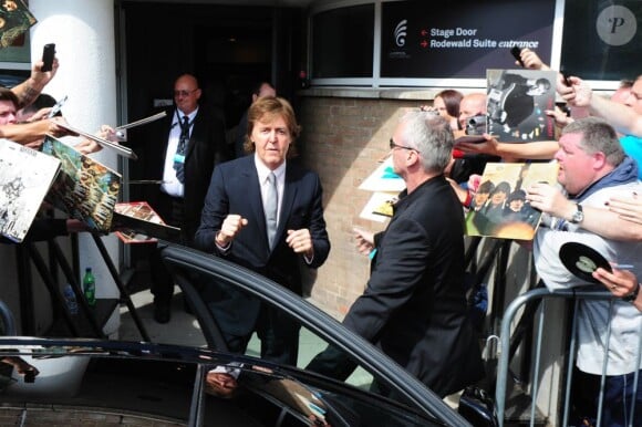 Paul McCartney au Liverppol Institute for Performing Arts, le 25 juillet 2013.