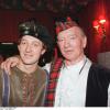 Eddie Barclay et son fils Guillaume lors d'une "nuit écossaise", le 14 janvier 1998.