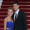 Novak Djokovic et sa compagne Jelena Ristic au Love Ball organisé par Natalia Vodianova au profit de la Fondation "The Naked Heart" à l'Opéra Garnier à Monaco le 27 juillet 2013.