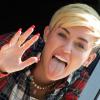 La chanteuse Miley Cyrus a été photographiée lors de son arrivée à une station de radio située à Bad Vilbel, non loin de Francfort en Allemagne. Le 22 juillet 2013