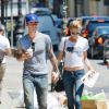 Adam Levine et sa fiancée Behati Prinsloo à New York, le 29 juillet 2013.