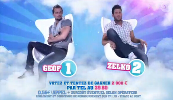 Geof et Zelko sont sanctionnés pour tricherie : ils sont les deux nominés de la semaine (quotidienne Secret Story du mardi 13 septembre 2011).