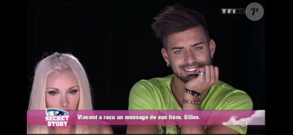 Vincent et Florine dans la quotidienne de Secret Story 7, jeudi 25 juillet 2013 sur TF1