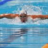 Jérémy Stravius sur le 200 mètres 4 nages lors des championnats du monde de Barcelone, le 31 juillet 2013 au Palau San Jordi