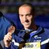 Jérémy Stravius, médaillé de bronze sur 100 mètres dos lors des championnats du monde de Barcelone, le 31 juillet 2013 au Palau San Jordi
