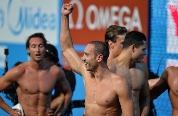 Jérémy Stravius lors des championnats du monde de Barcelone, le 28 juillet 2013 au Palau San Jordi