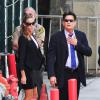 Charlie Sheen et Denise Richards à la sortie du tribunal à Los Angeles, le 7 mai 2013.
