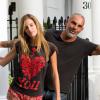 Exclusif - Christian Audigier et sa sublime fiancée Nathalie Sorensen en vacances à Londres, le 5 août 2013.