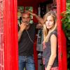 Exclusif - Christian Audigier et sa fiancée Nathalie Sorensen en vacances à Londres, le 5 août 2013.