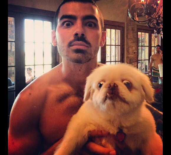Joe Jonas prend la pose torse nu sur Instagram, le 5 août 2013.