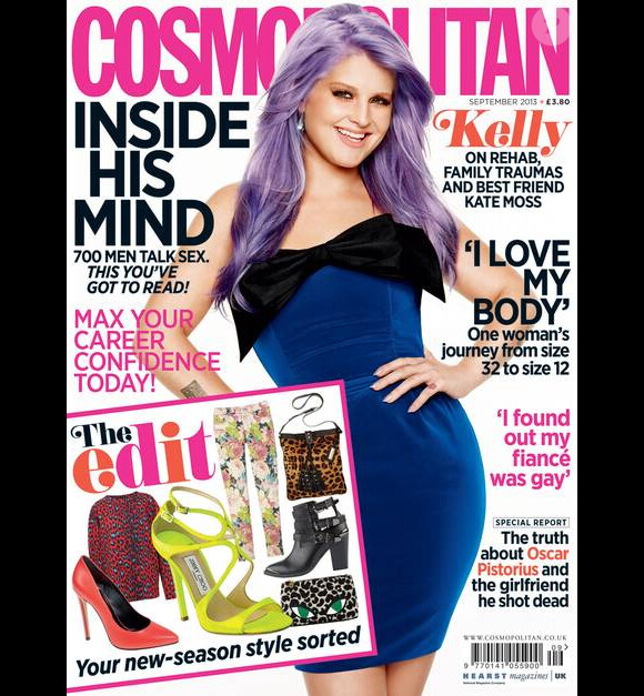 Kelly Osbourne fait la couverture de Cosmopolitan UK, édition de septembre 2013.