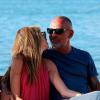 Exclusif - Christian Audigier et sa compagne Nathalie Sorensen en vacances à Ibiza, le 8 juillet 2013