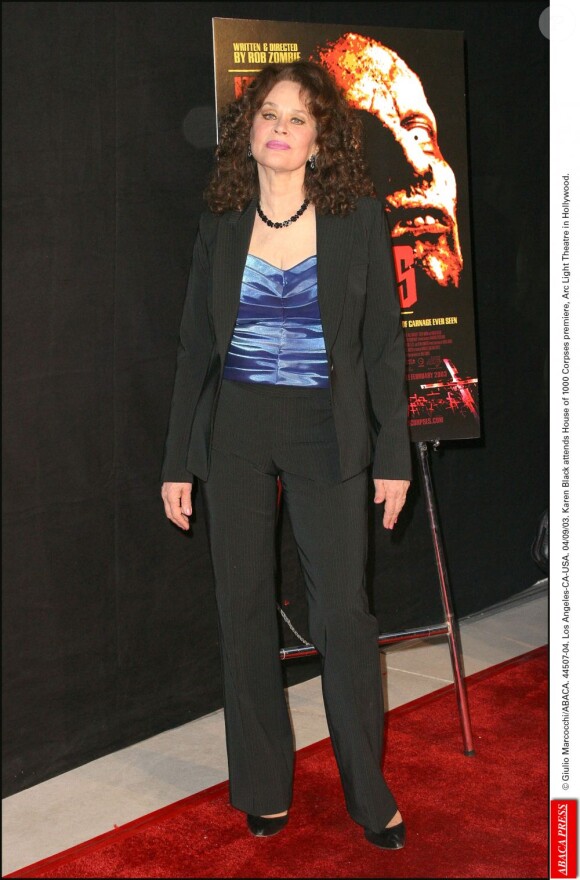 Karen Black lors de la première de La maison des 1000 morts aux Arc Light Theatre d'Hollywood en avril 2003.