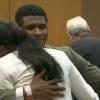 Usher et Tameka Foster au tribunal, le 9 août 2013.