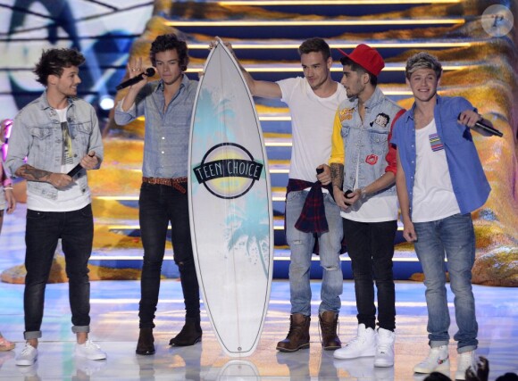 Le groupe One Direction à la cérémonie des Teen Choice Awards, à Los Angeles, le 11 août 2013.