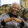 Nelson Mandela lors d'une visite à Londres le 24 juin 2008