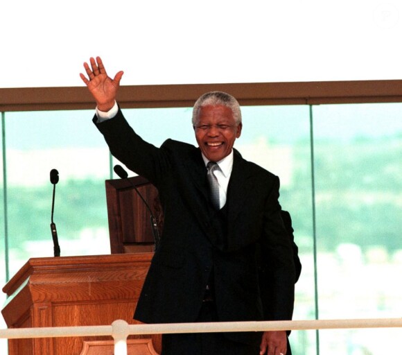 Nelson Mandela à l'Union Buildings de Pretoria le 16 juin 1999